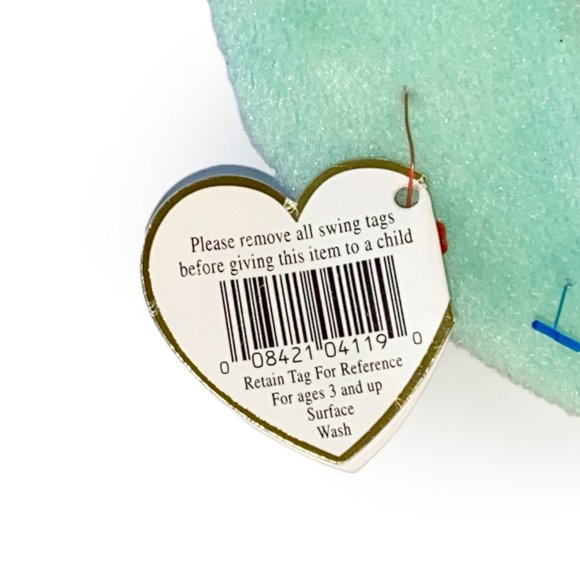 Vintage 1997 Ty Beanie Baby HIPPITY Green Rabbit w/ Tag - Rare Plush #4119 - Picture 5 of 7